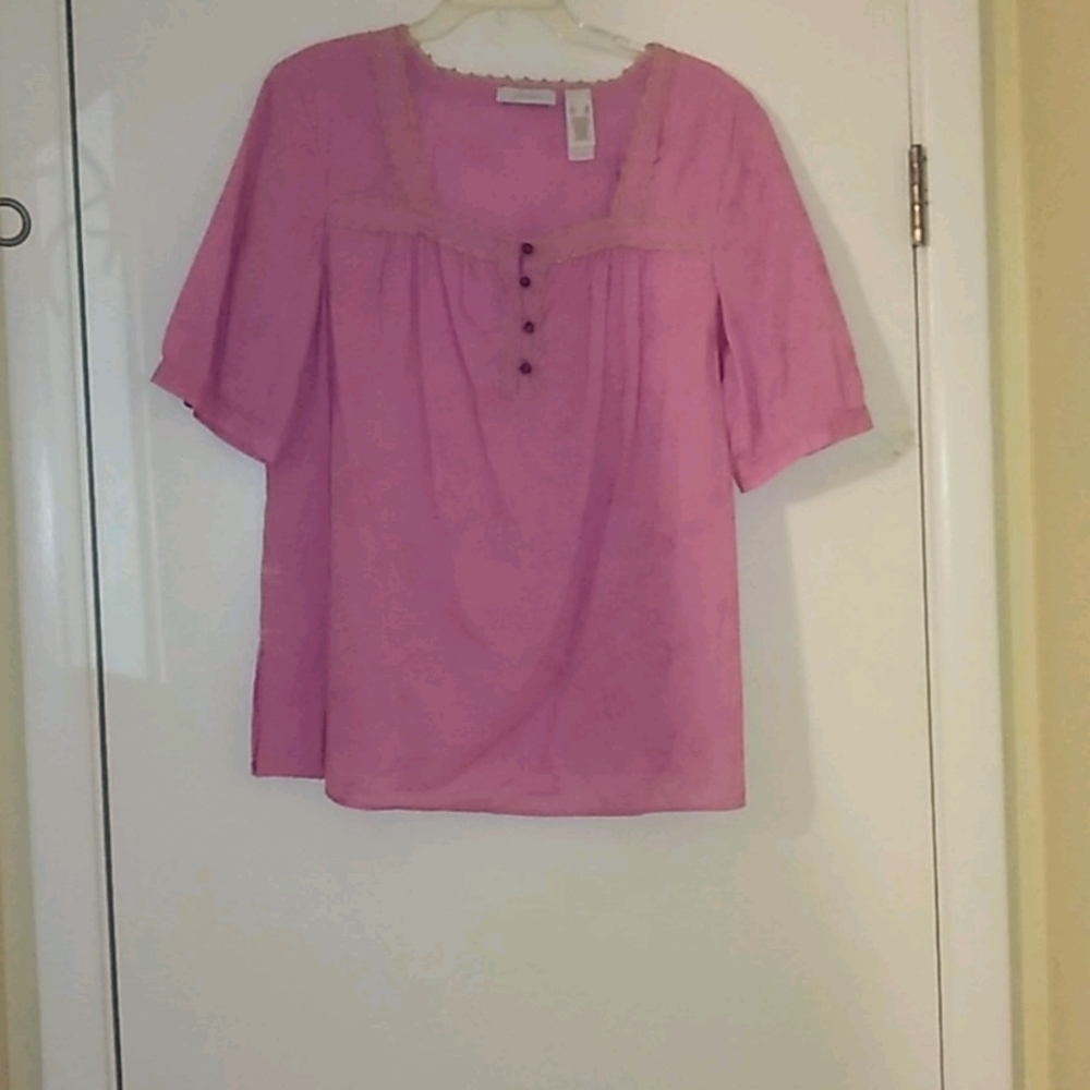 Pink Embroidered Top